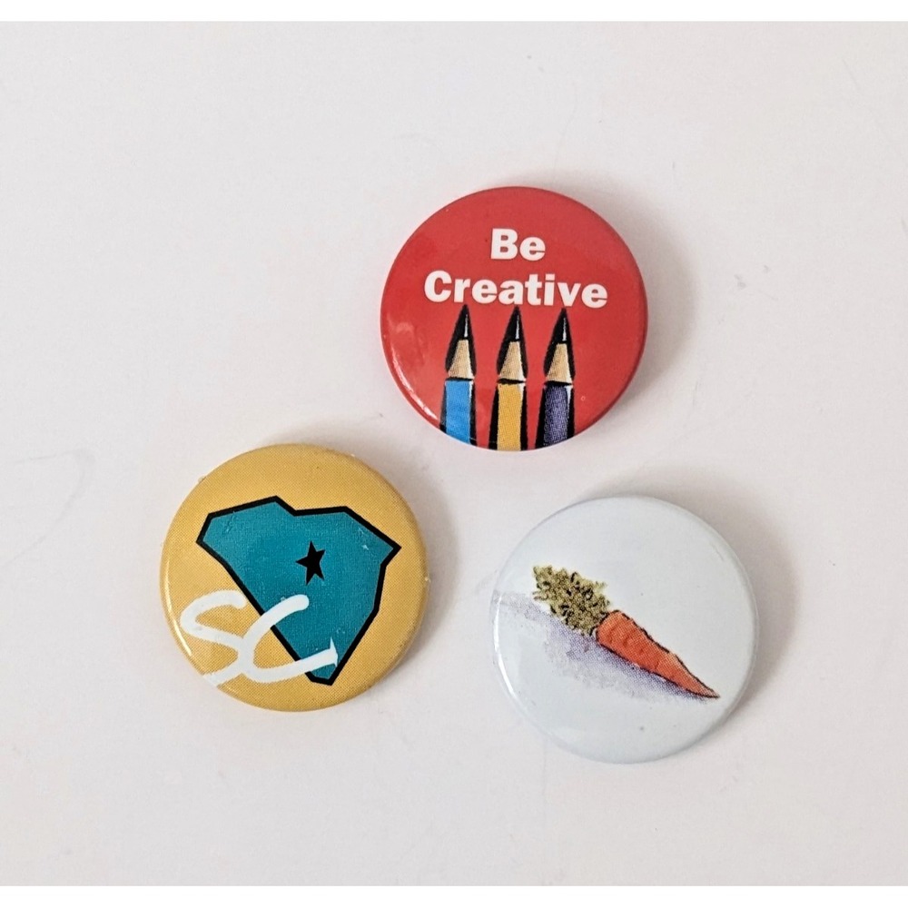 Vintage American Girl Grin Pins 1994 Pleasant Company AGOT Pinback Lot of 3 SC